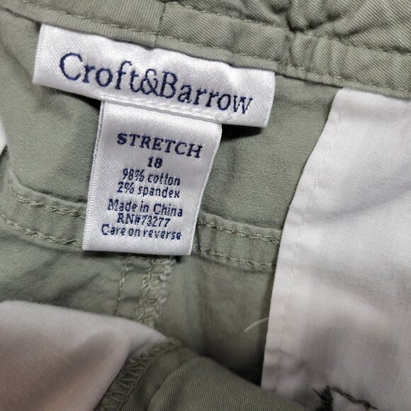 Croft Barrow Womens Pants 18 Plus Capri Green Lightweight Comfy Casual GRE38E - Picture 6 of 7